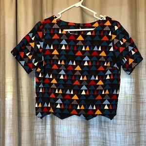 Geometric Patterned Women's Top